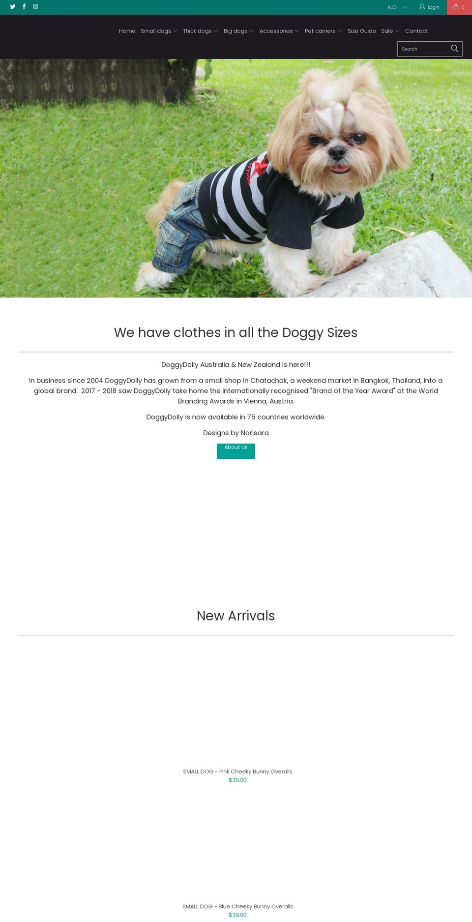 doggydollyshop.com.au shopify website screenshot