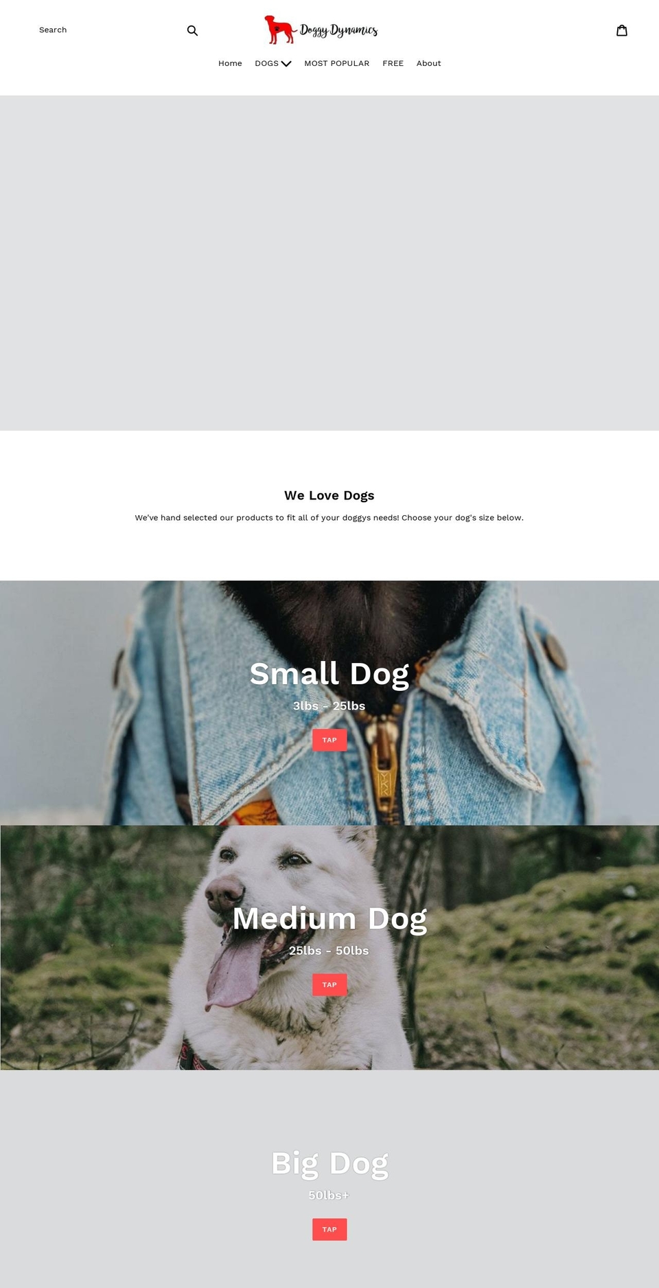 doggydynamics.com — Shopify storefront screenshot