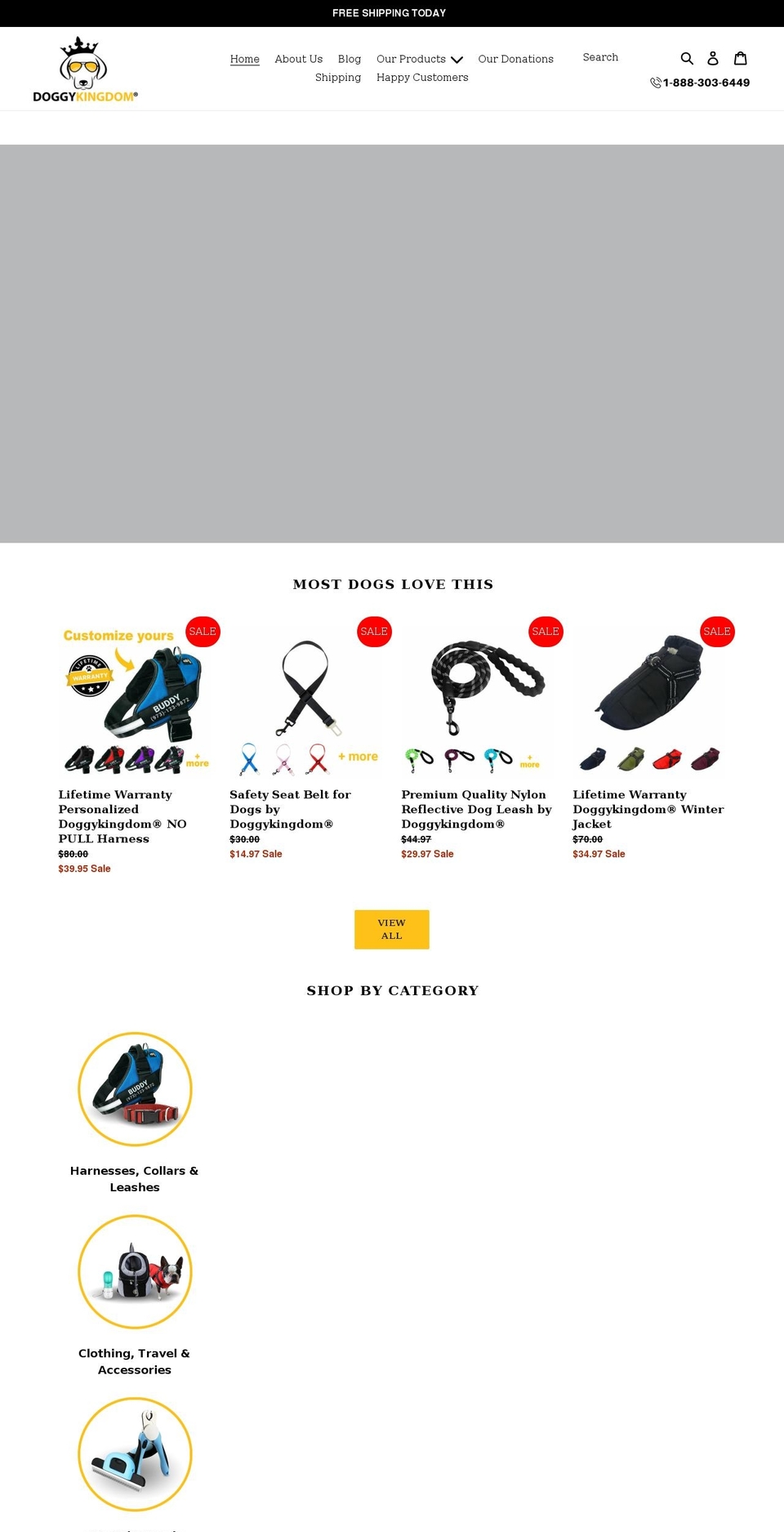 doggykingdom.net shopify website screenshot