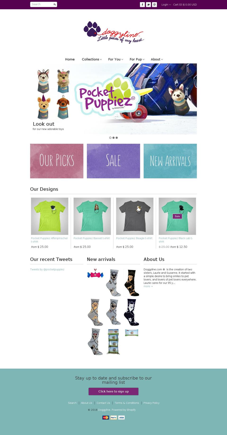 doggyline.com shopify website screenshot