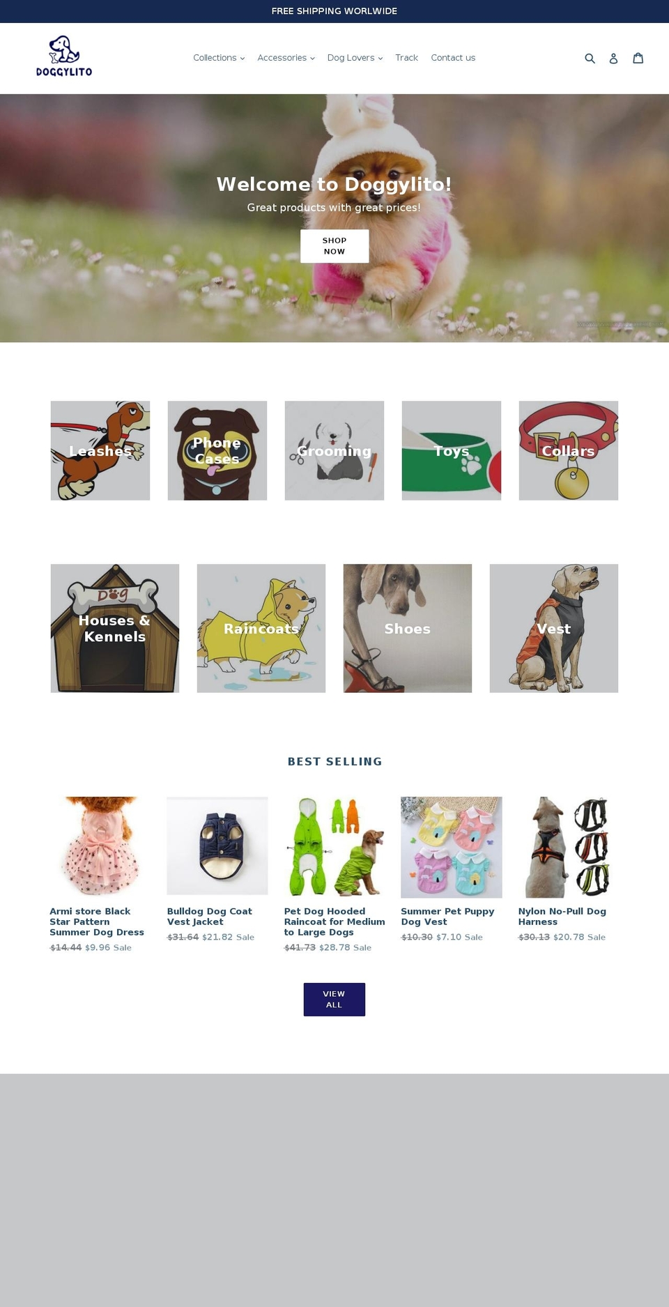 doggylito.com shopify website screenshot