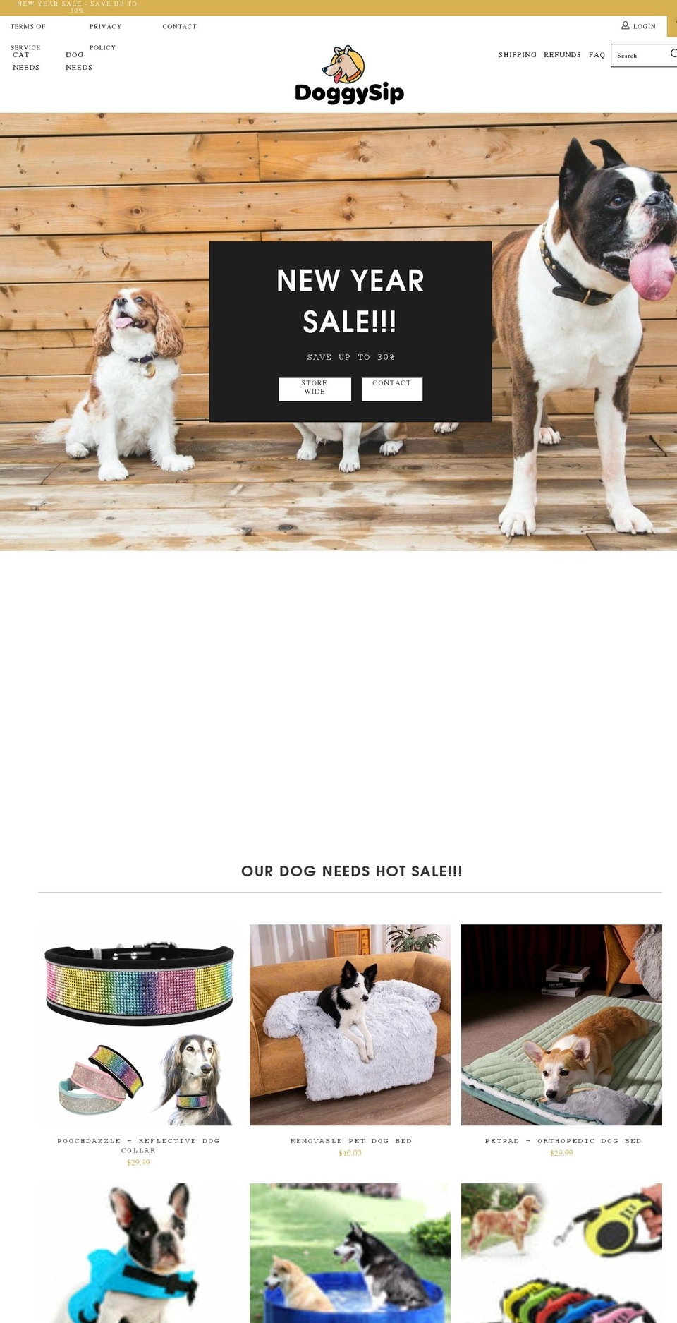 doggysipcom.myshopify.com shopify website screenshot