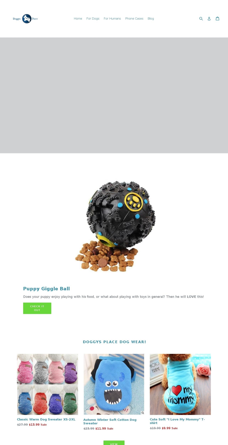 doggysplace.com — Shopify storefront screenshot