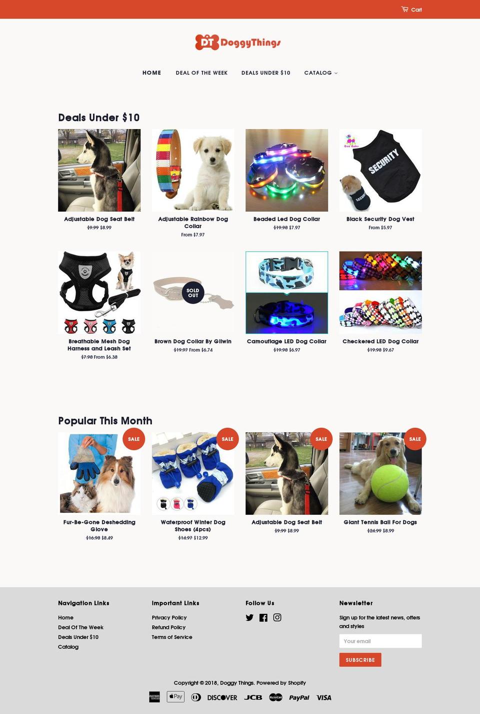 doggythings.org shopify website screenshot