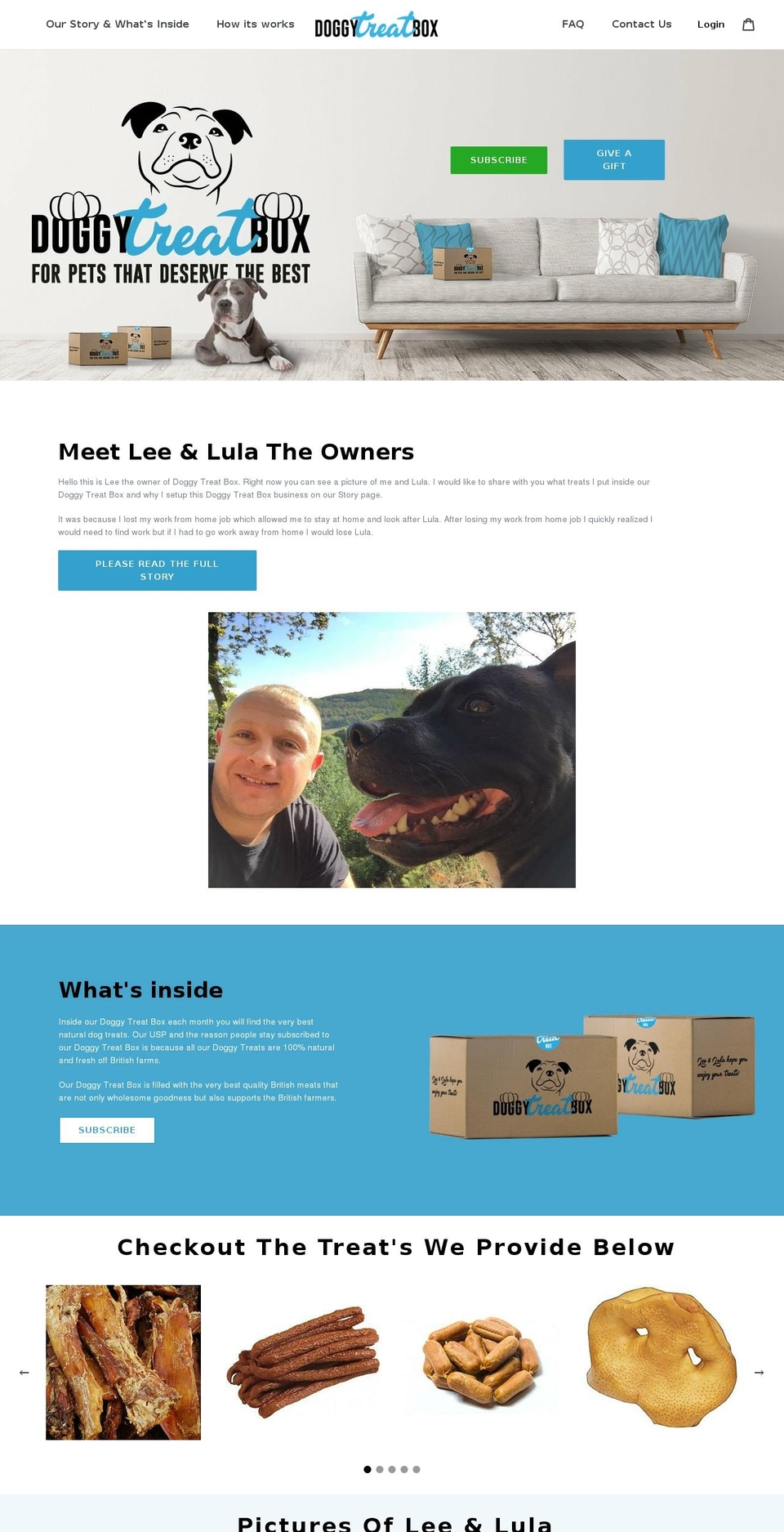 doggytreatbox.com shopify website screenshot