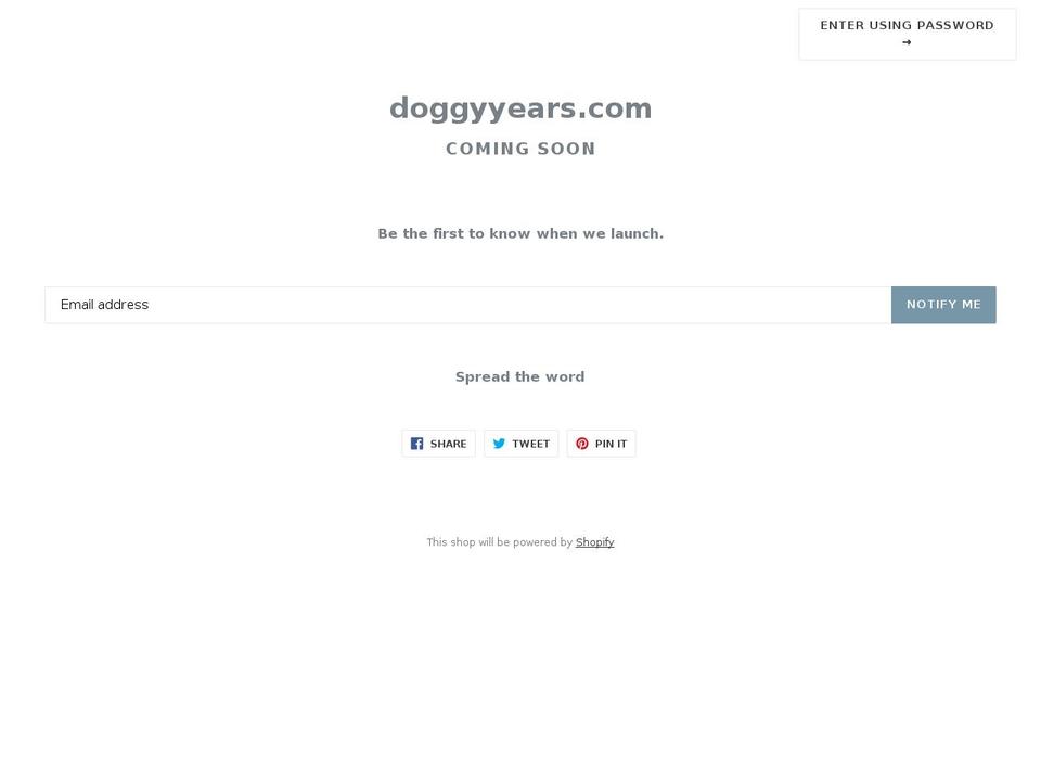 doggyyears.com — Shopify storefront screenshot