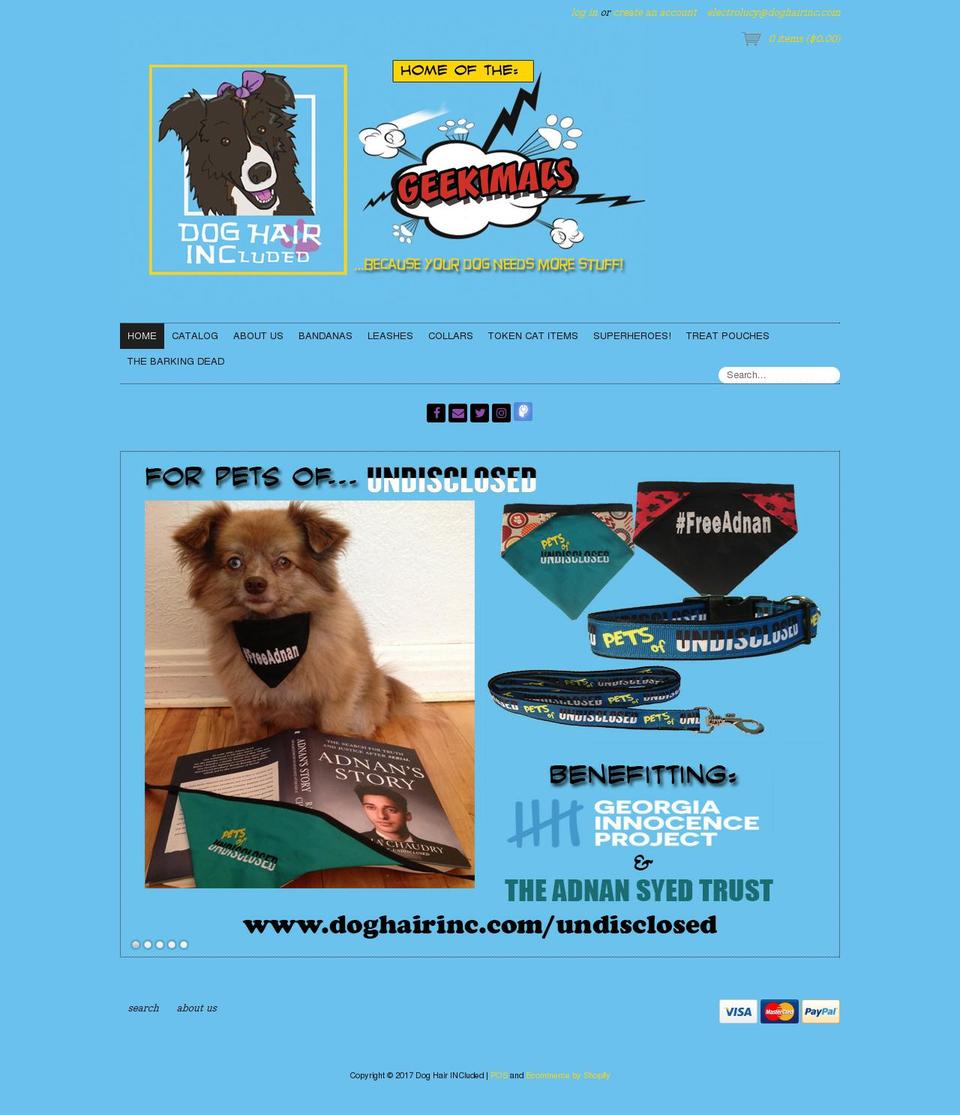 Expression Shopify theme site example doghairinc.com