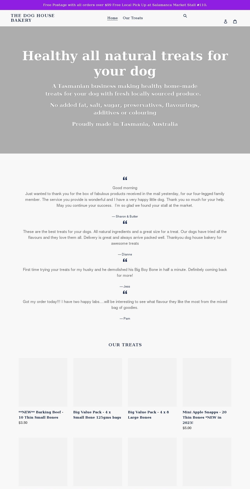 doghousebakery.com.au shopify website screenshot
