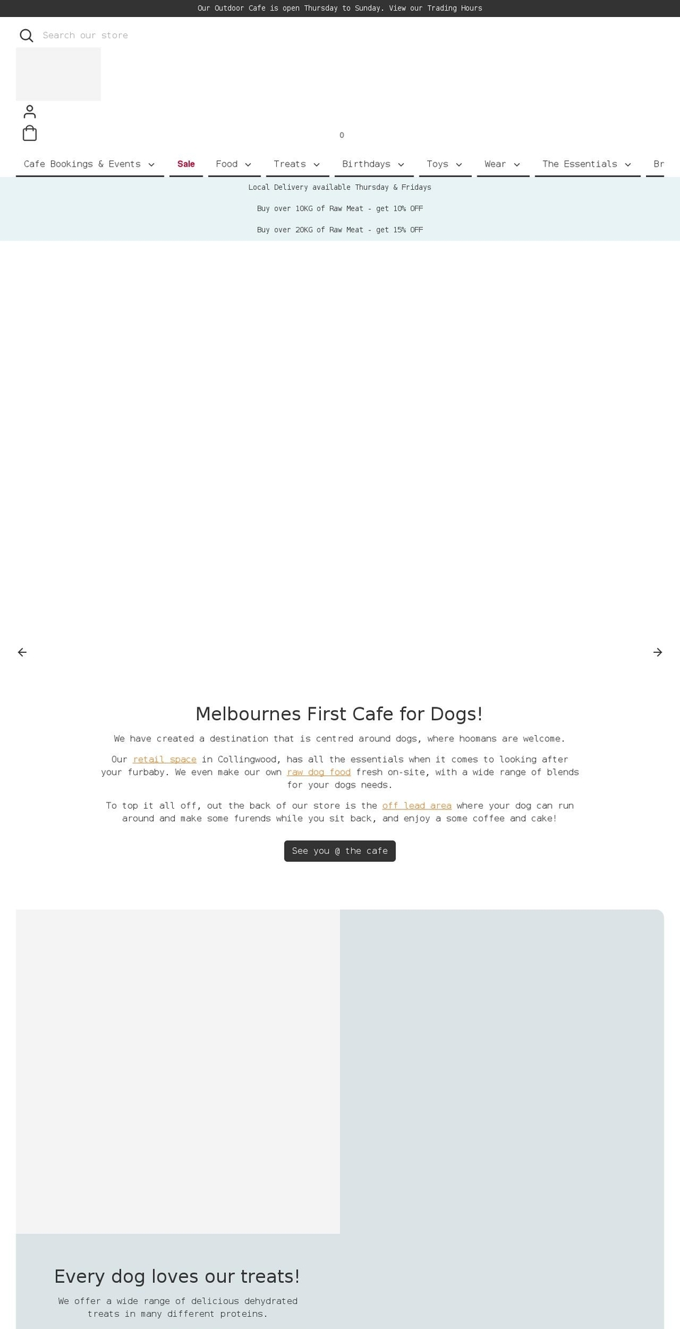 doghousecafe.com.au shopify website screenshot