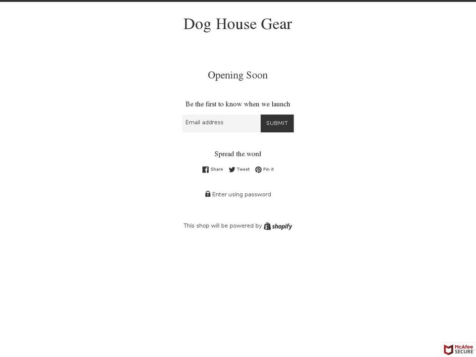 doghousegear.com — Shopify storefront screenshot