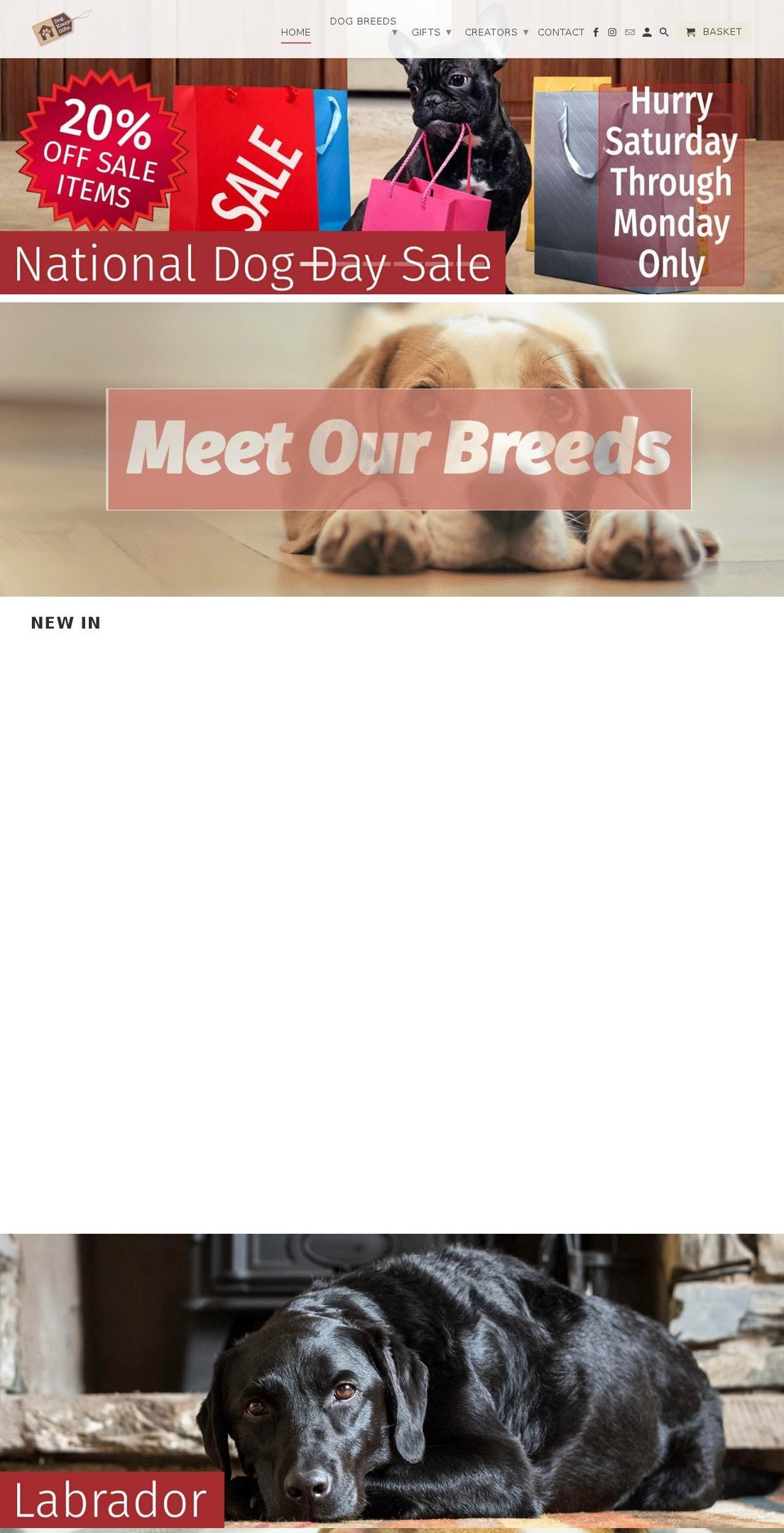 dogkrazygifts.co.uk shopify website screenshot