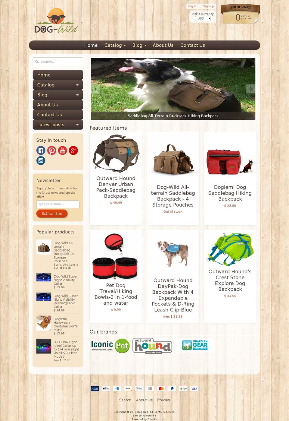dogledcollar.com — Shopify storefront screenshot