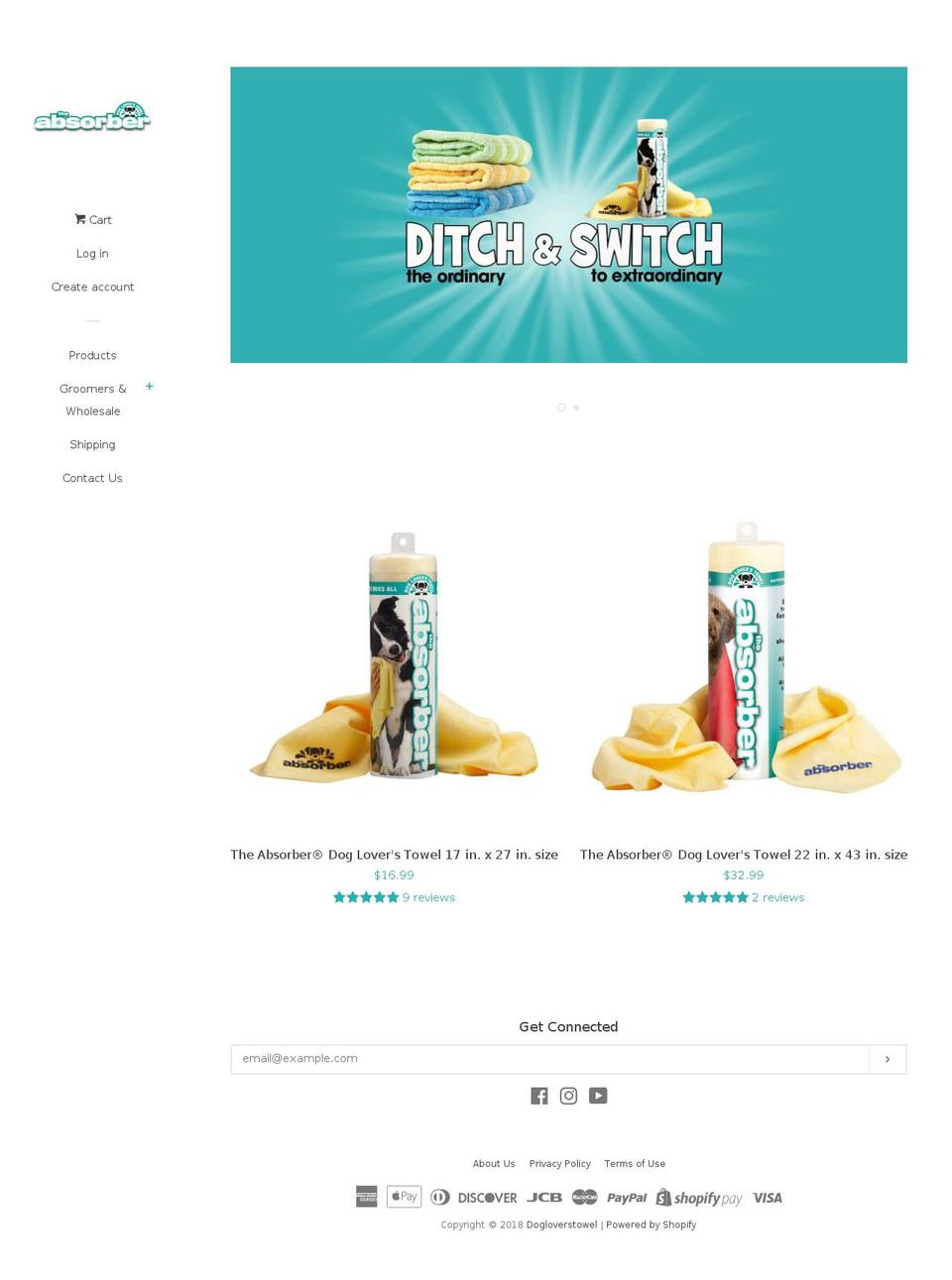 dogloverstowel.store shopify website screenshot