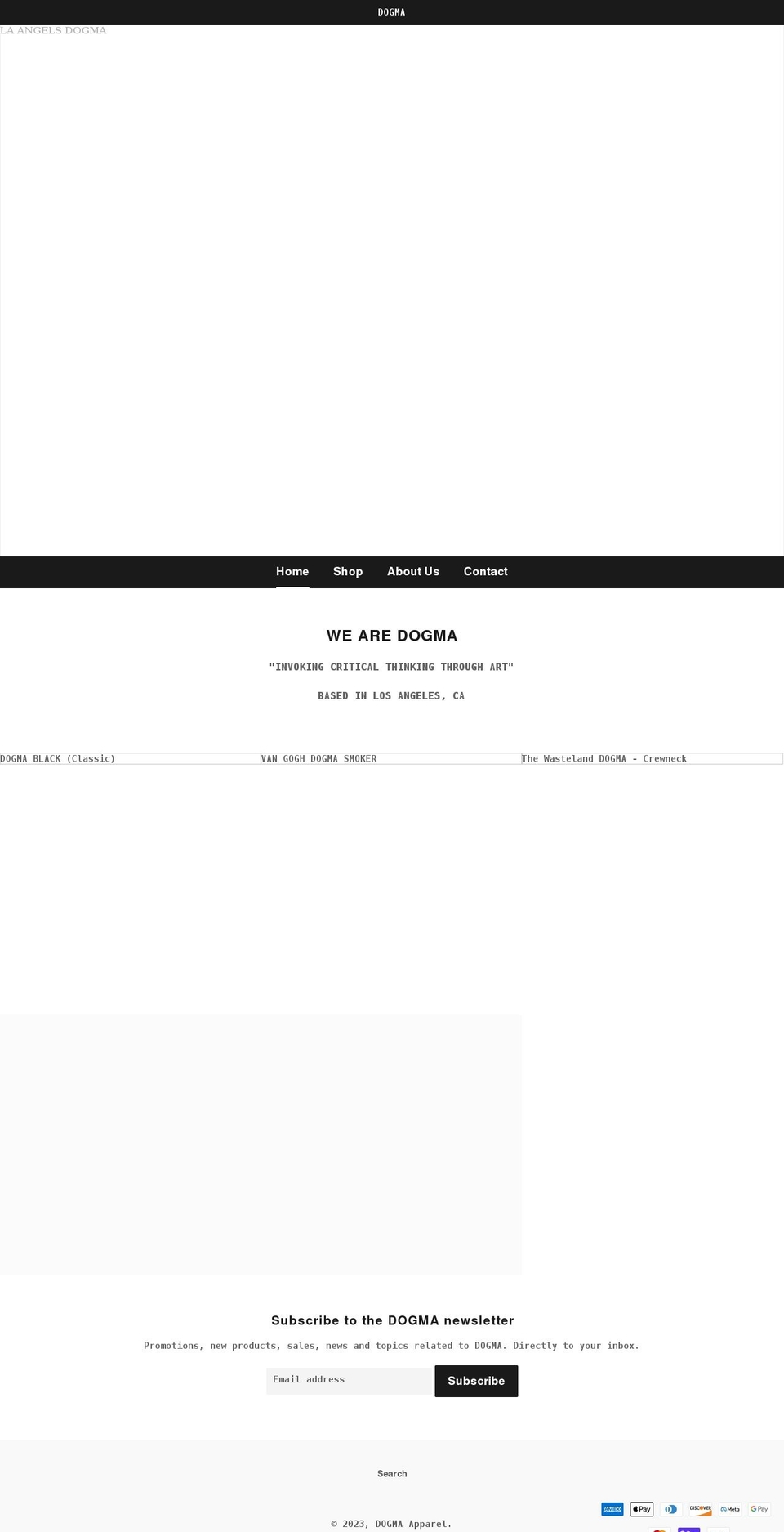 dogmalosangeles.com shopify website screenshot