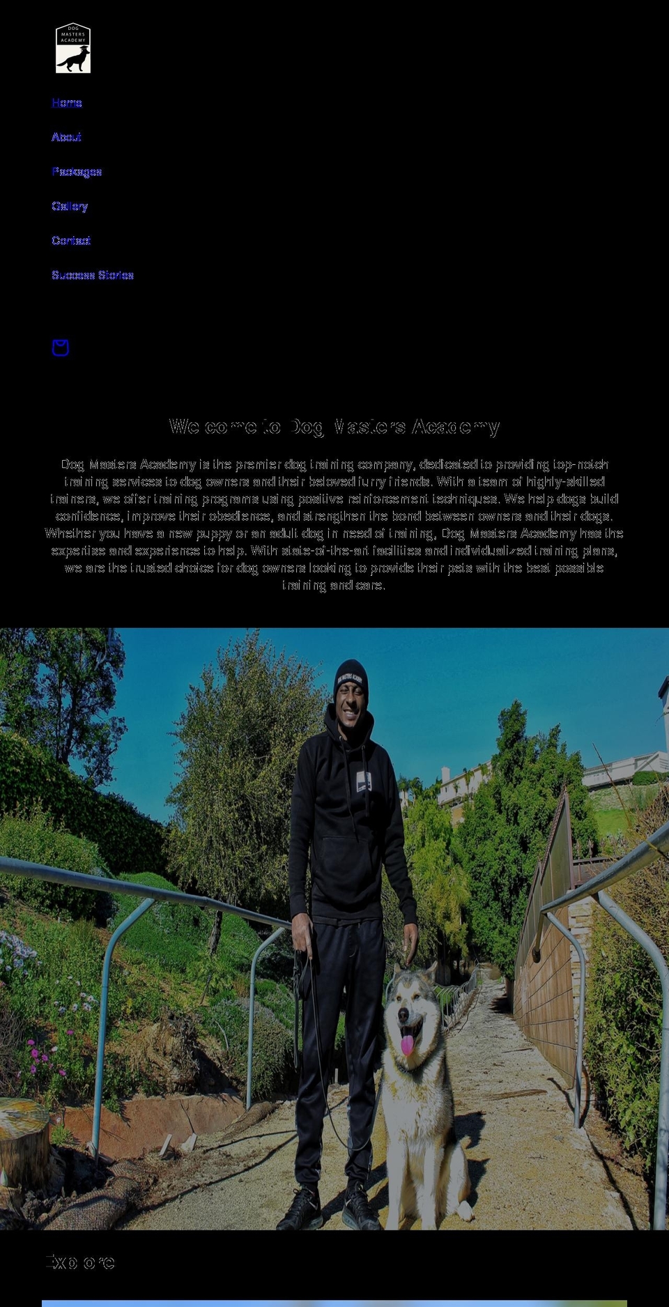 dogmastersacademy.com shopify website screenshot