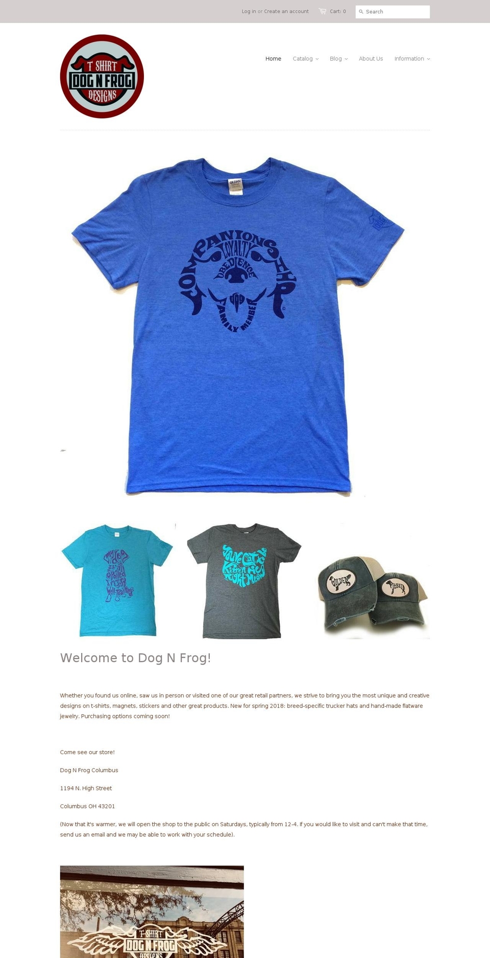 dognfrog.com — Shopify storefront screenshot