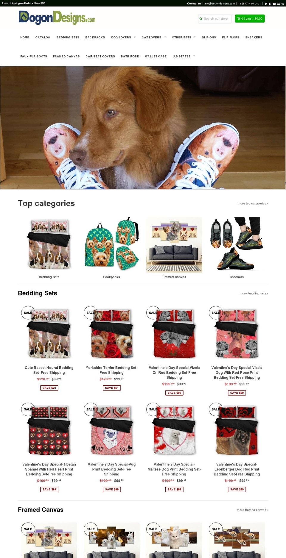 breedbiztheme Shopify theme site example dogondesigns.com