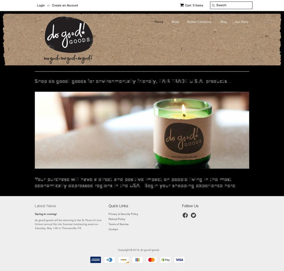 dogoodgoods.org shopify website screenshot