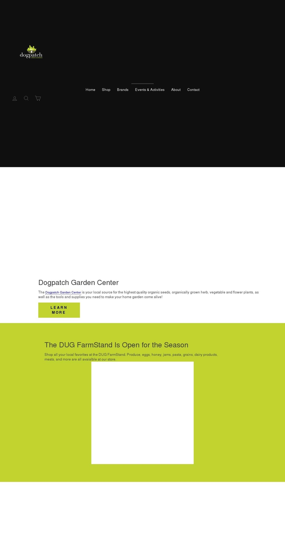 dogpatchurbangardens.com shopify website screenshot