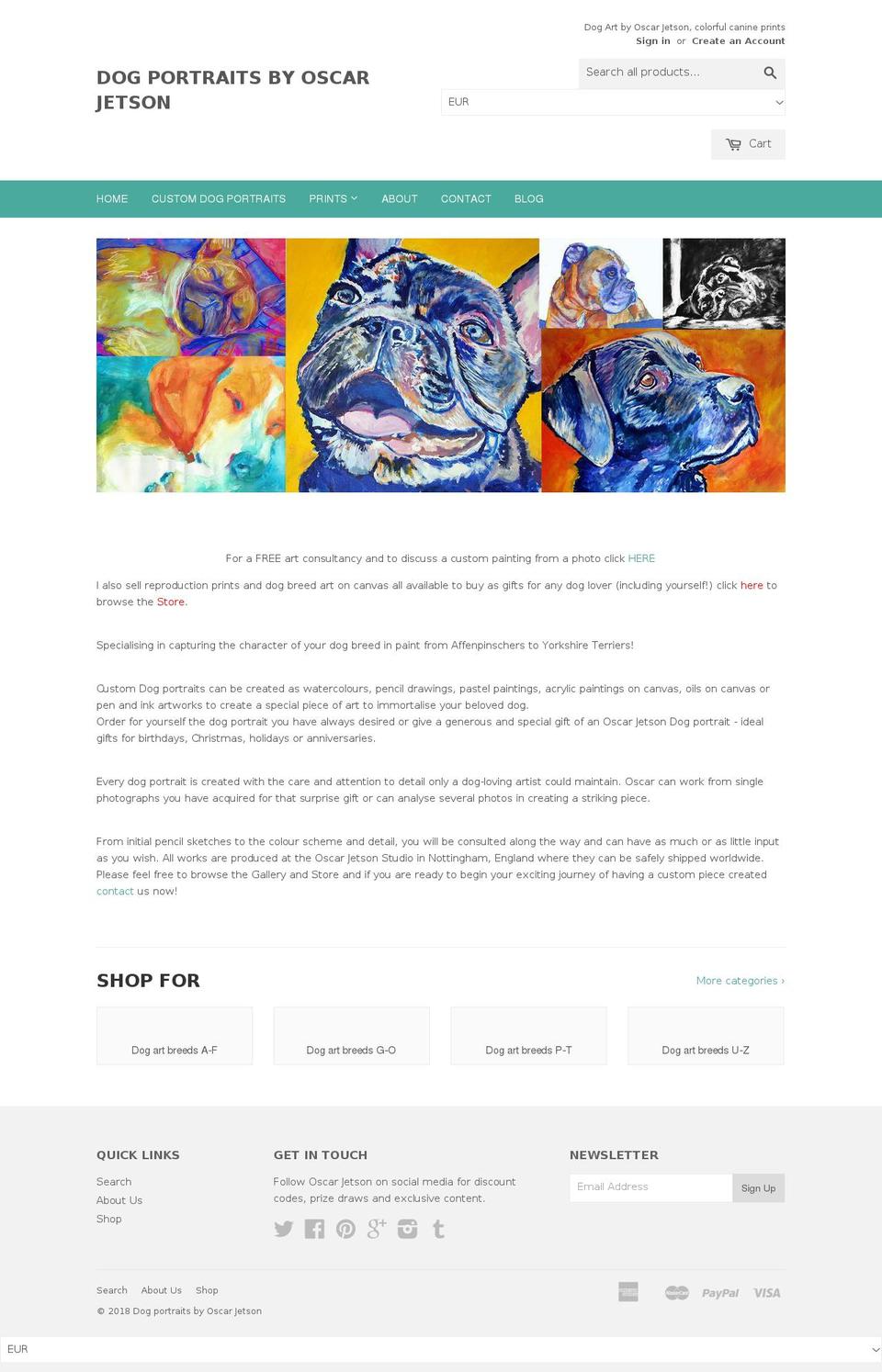 dogportraits.org shopify website screenshot
