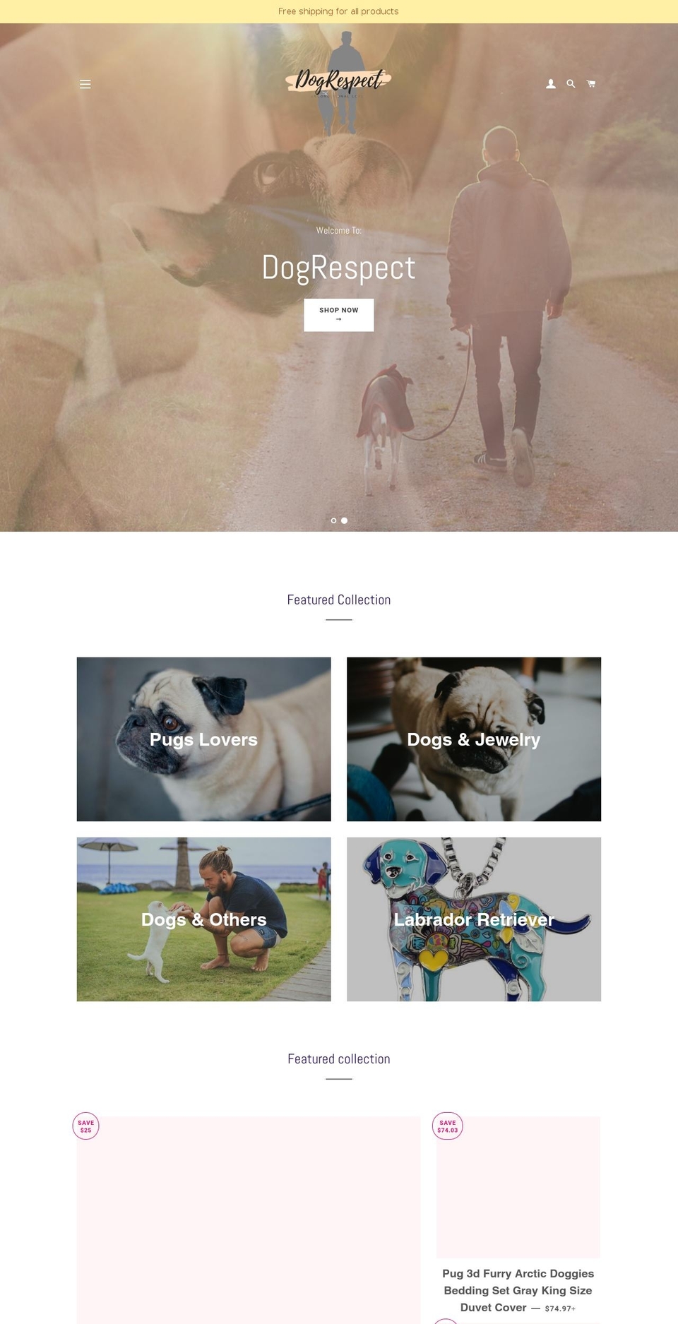 dogrespect.com — Shopify storefront screenshot