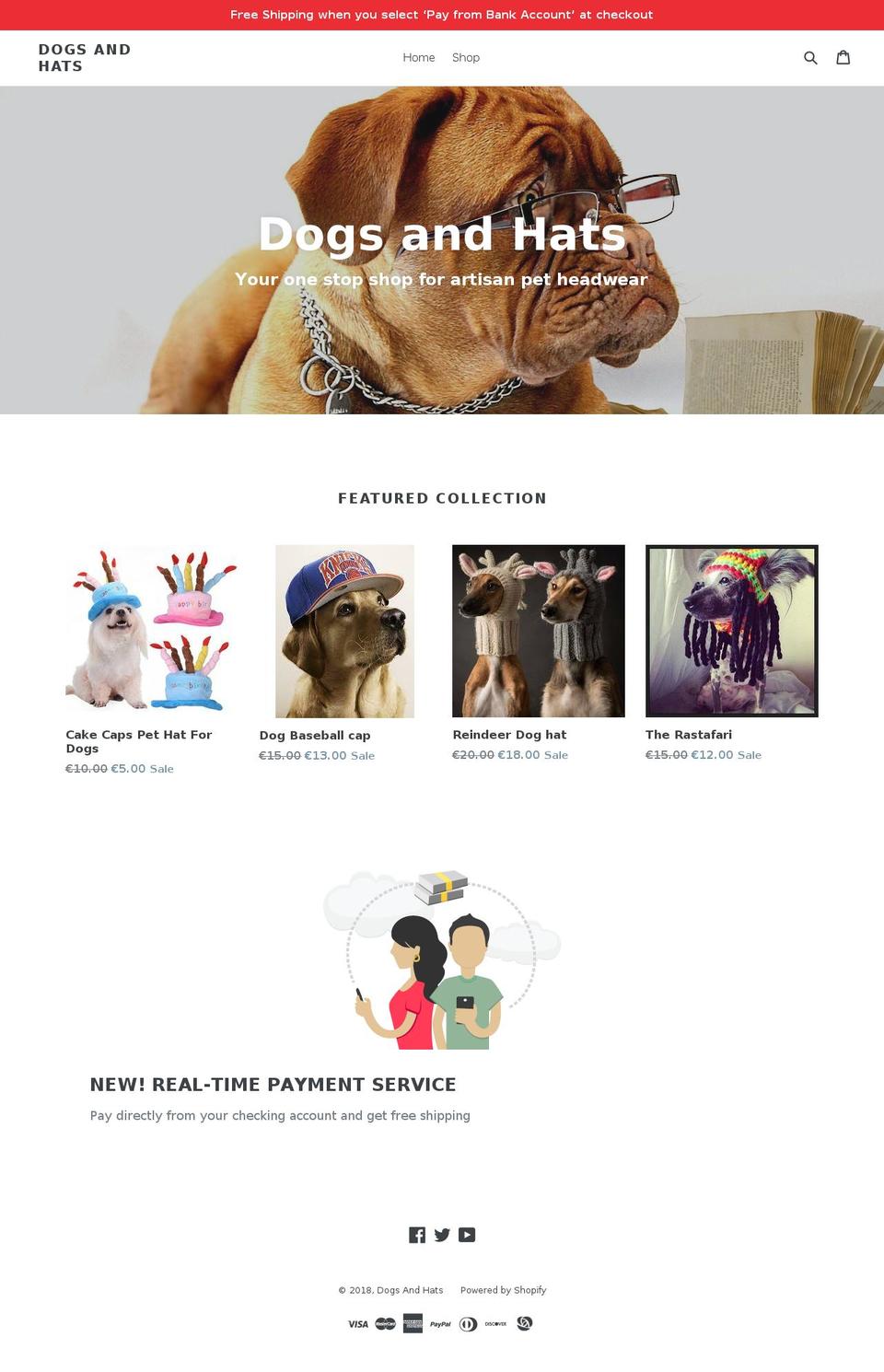 dogs-and-hats.myshopify.com shopify website screenshot