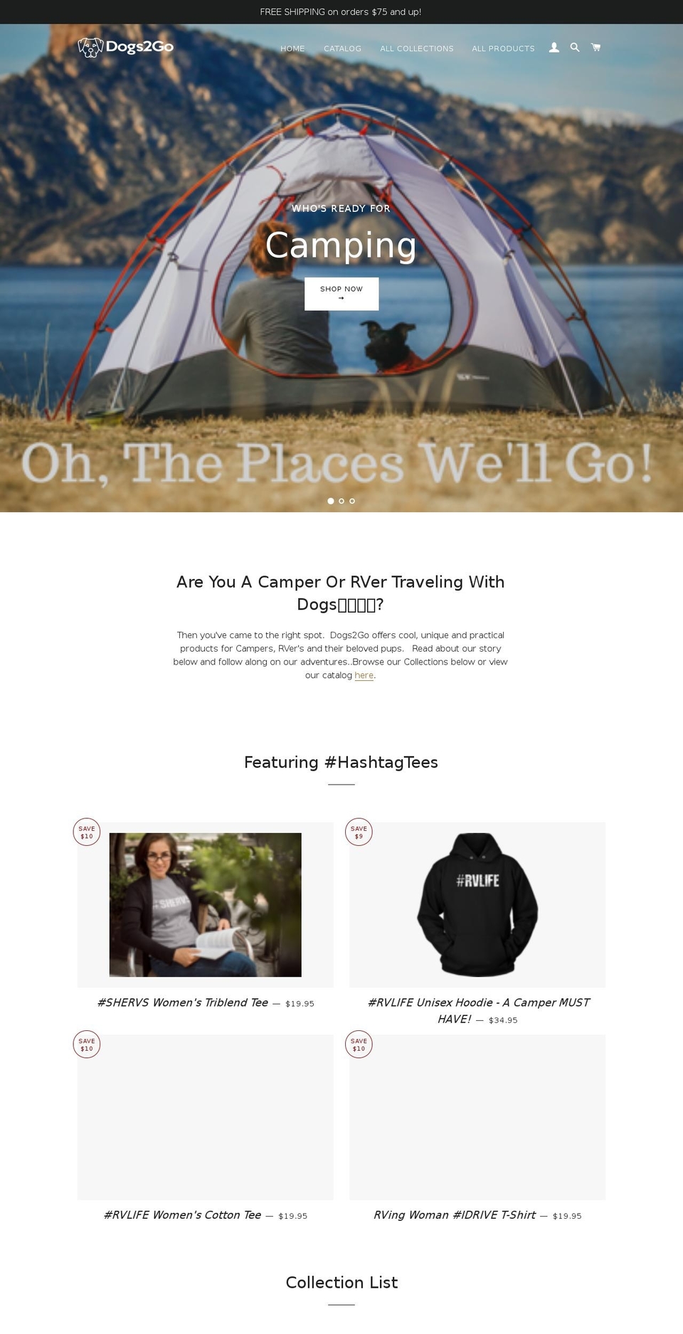 dogs2go.com — Shopify storefront screenshot