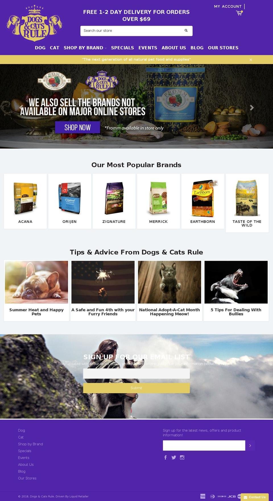 endless-aisles-alternate Shopify theme site example dogsandcatsrule.com