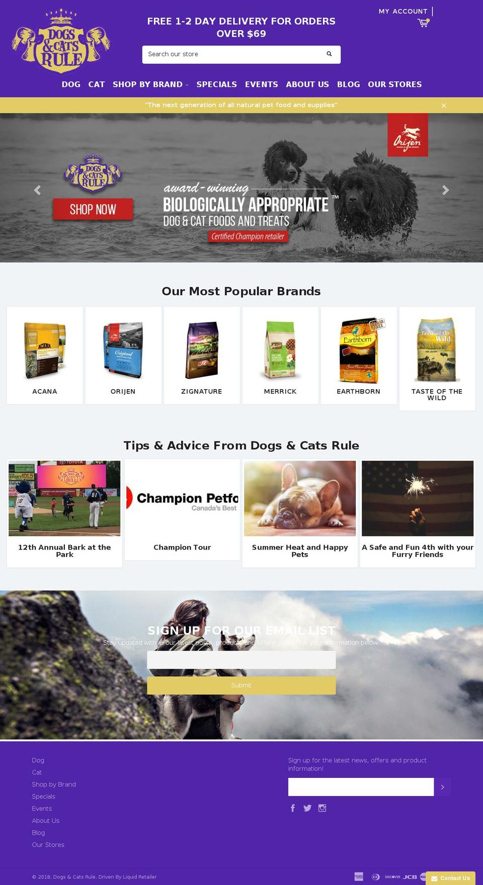 endless-aisles-alternate Shopify theme site example dogsandcatsrule.org