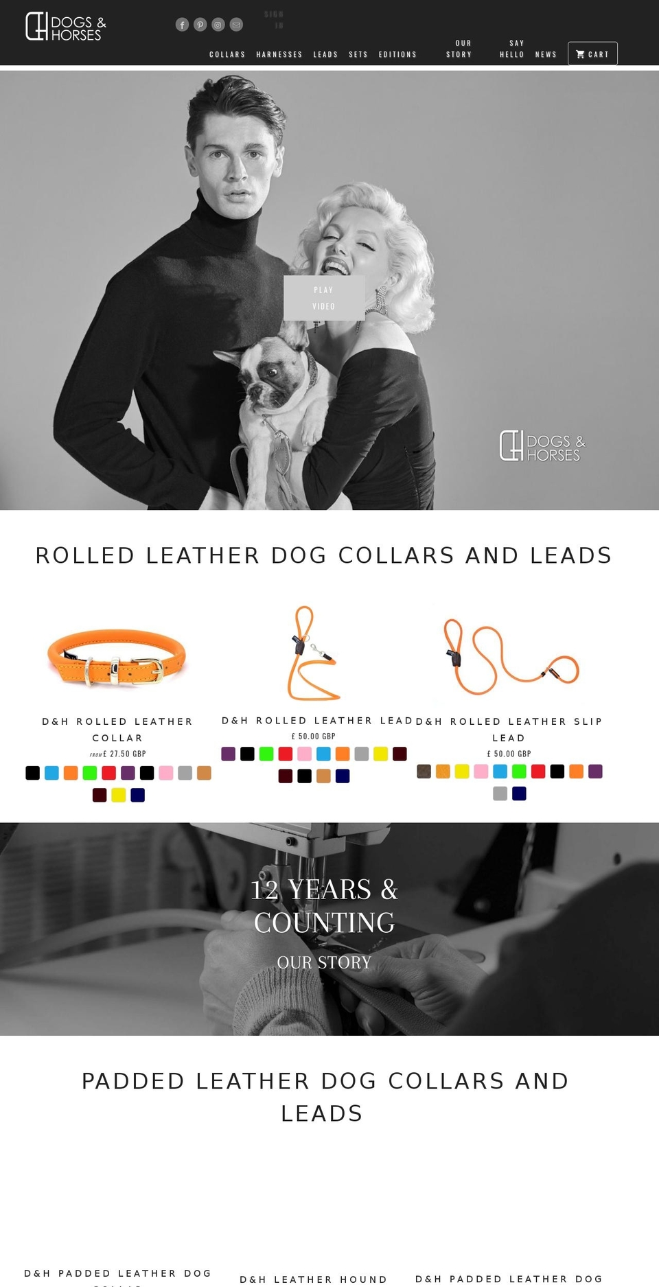 dogsandhorses.london shopify website screenshot