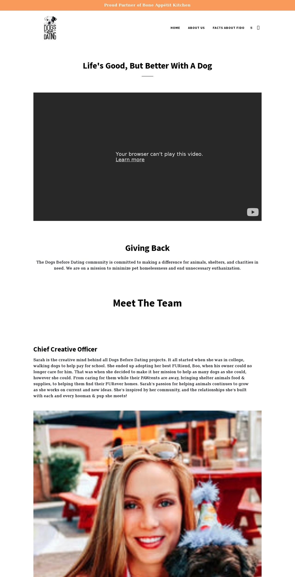 dogsbeforedating.com shopify website screenshot