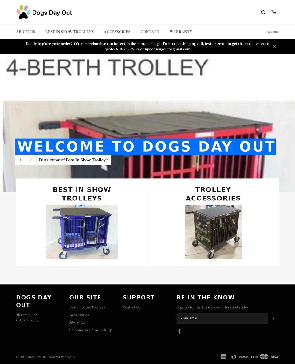 dogsdayoutonline.com shopify website screenshot