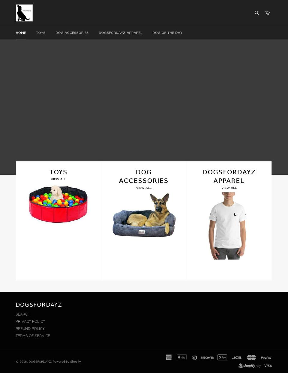 dogsfordayz.com — Shopify storefront screenshot