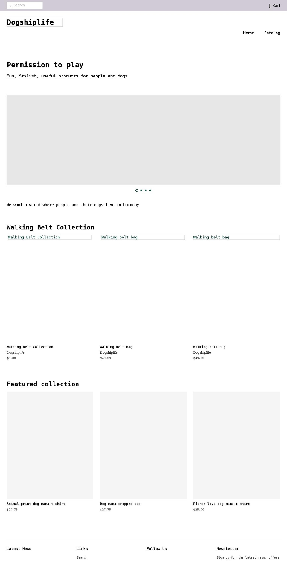 dogshiplife.com shopify website screenshot