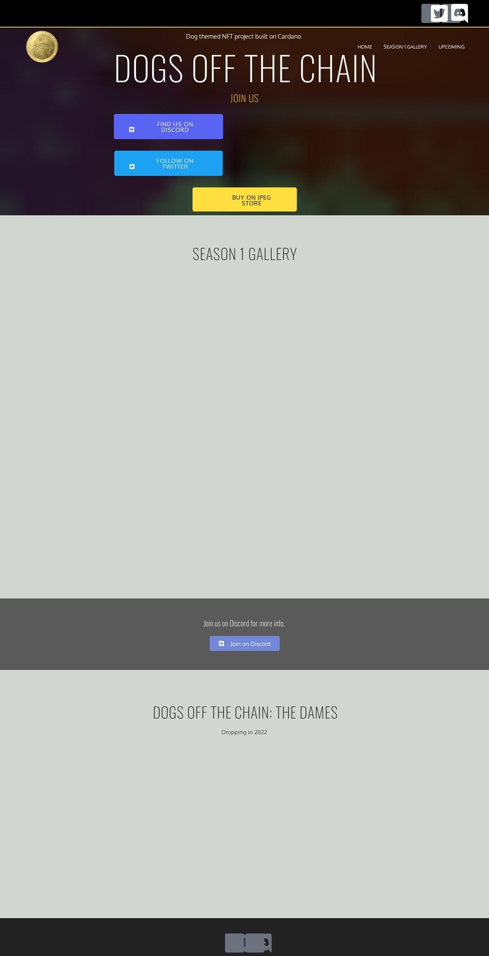 dogsoffthechain.com — Shopify storefront screenshot