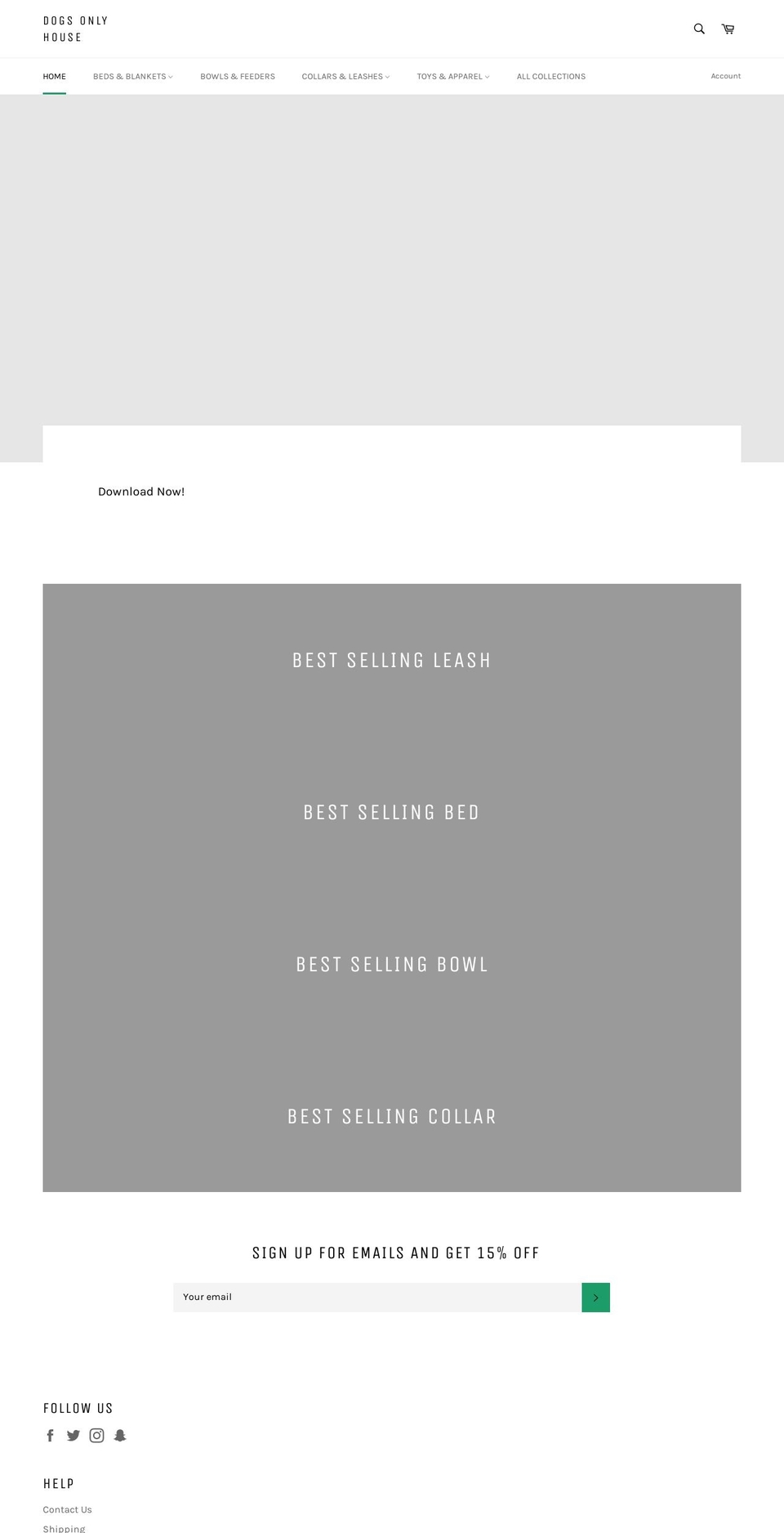 dogsonlyhouse.com — Shopify storefront screenshot