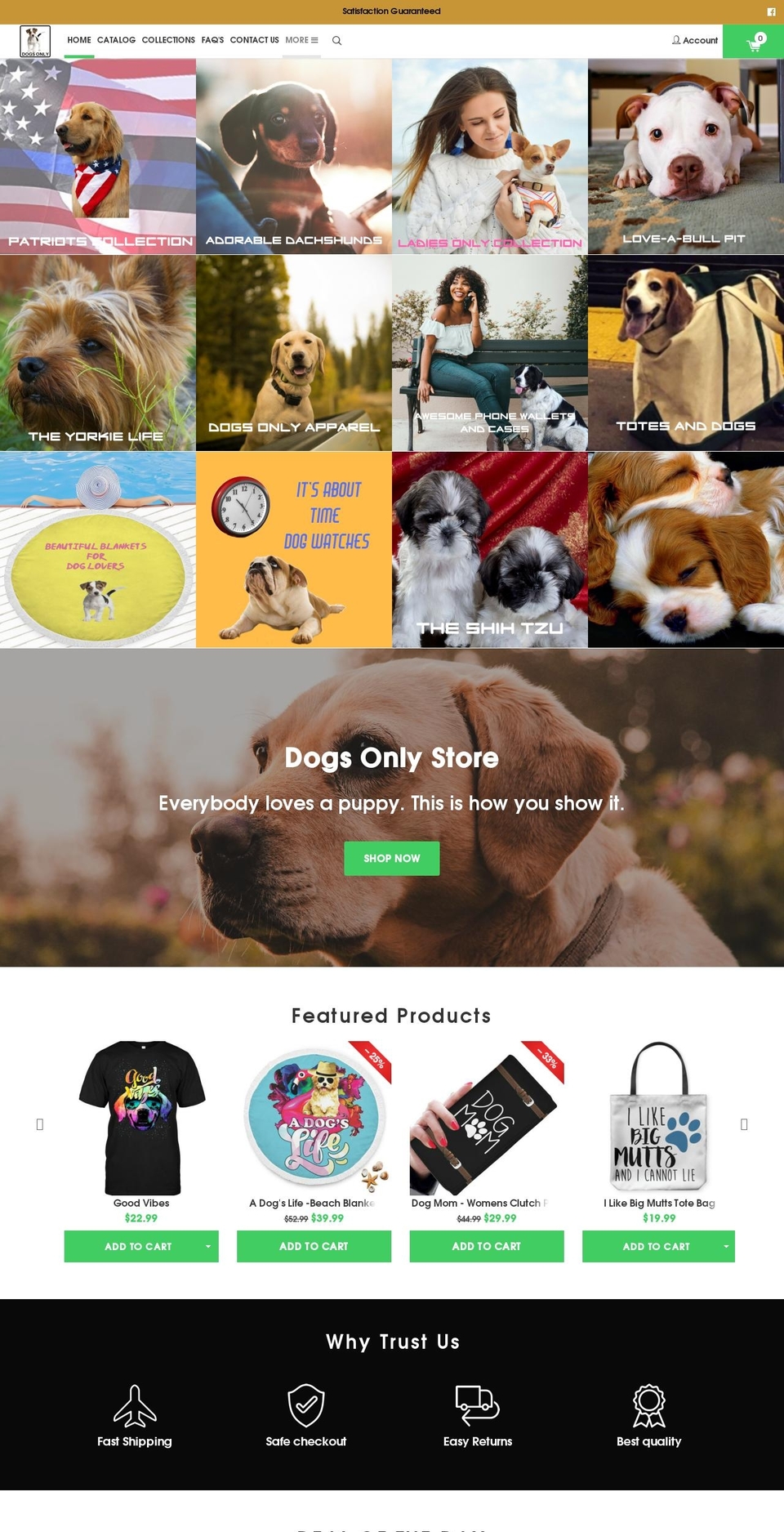 konversion-theme Shopify theme site example dogsonlystore.com