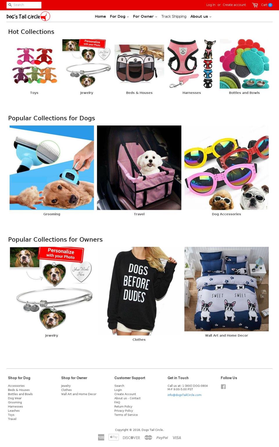dogstailcircle.com — Shopify storefront screenshot