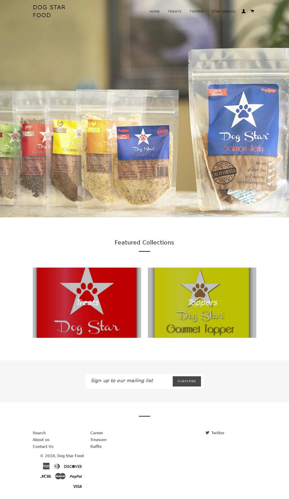 dogstarfood.com — Shopify storefront screenshot