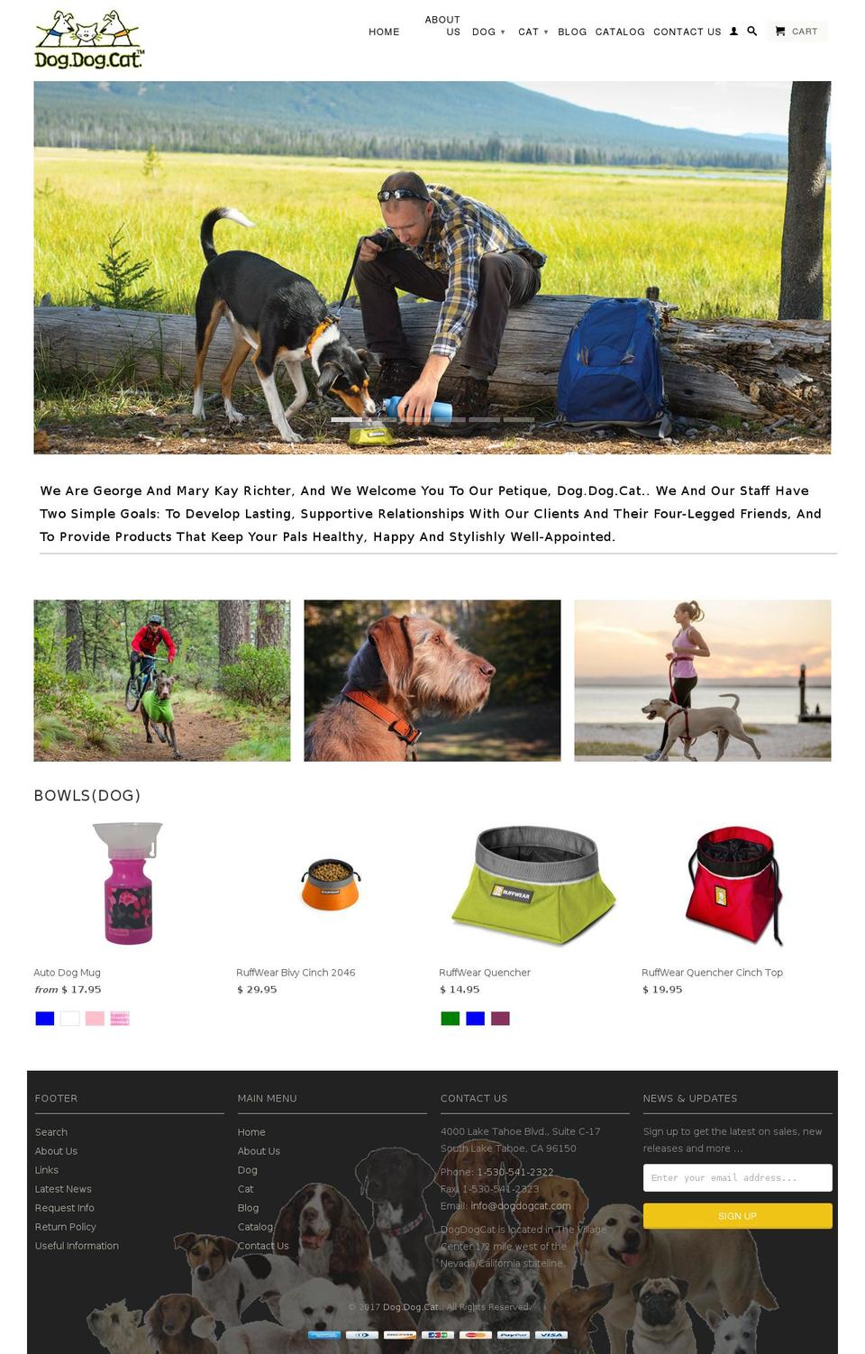 dogstorelaketahoe.com shopify website screenshot