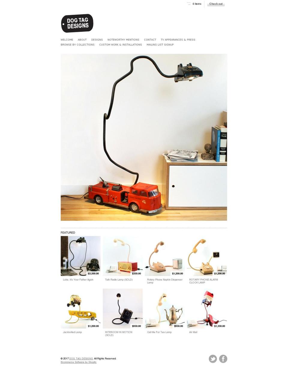 dogtagdesigns.com shopify website screenshot