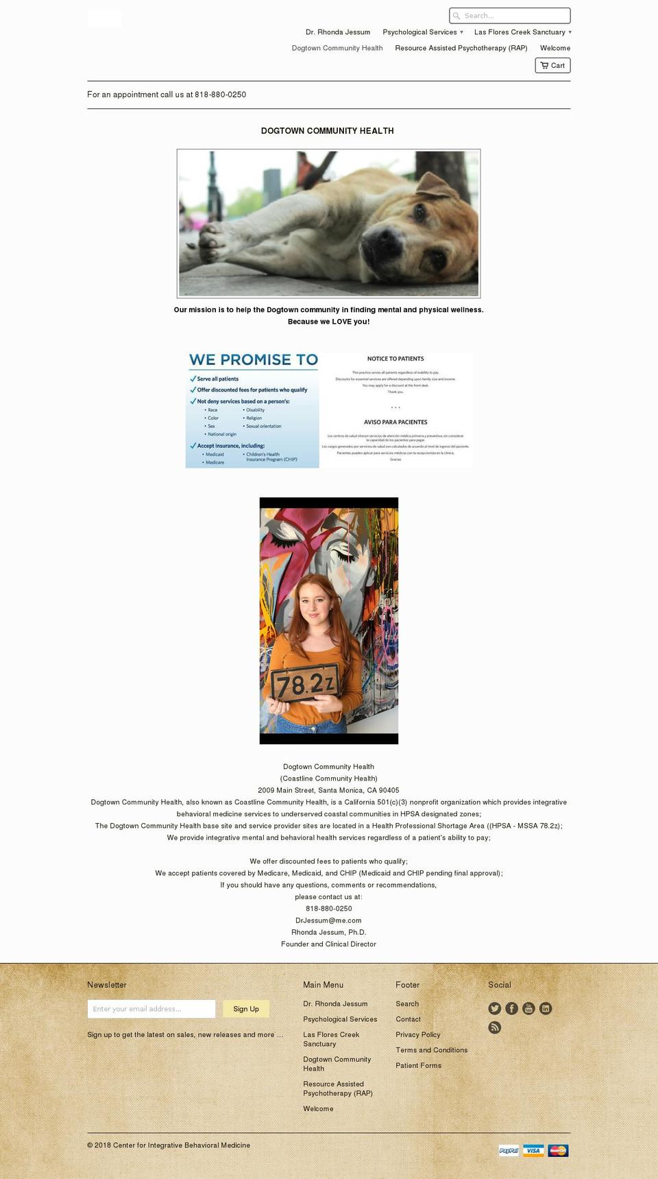 dogtowncommunityhealth.com — Shopify storefront screenshot