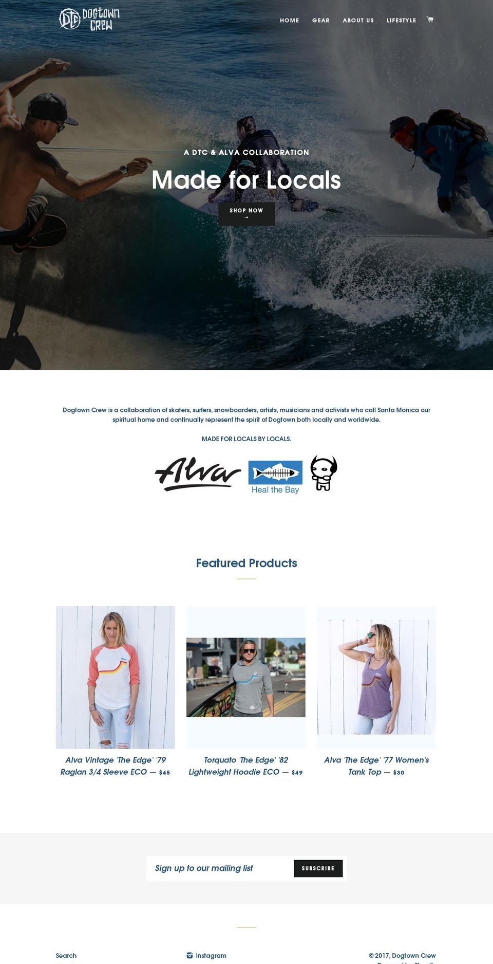 dogtowncrew.com shopify website screenshot