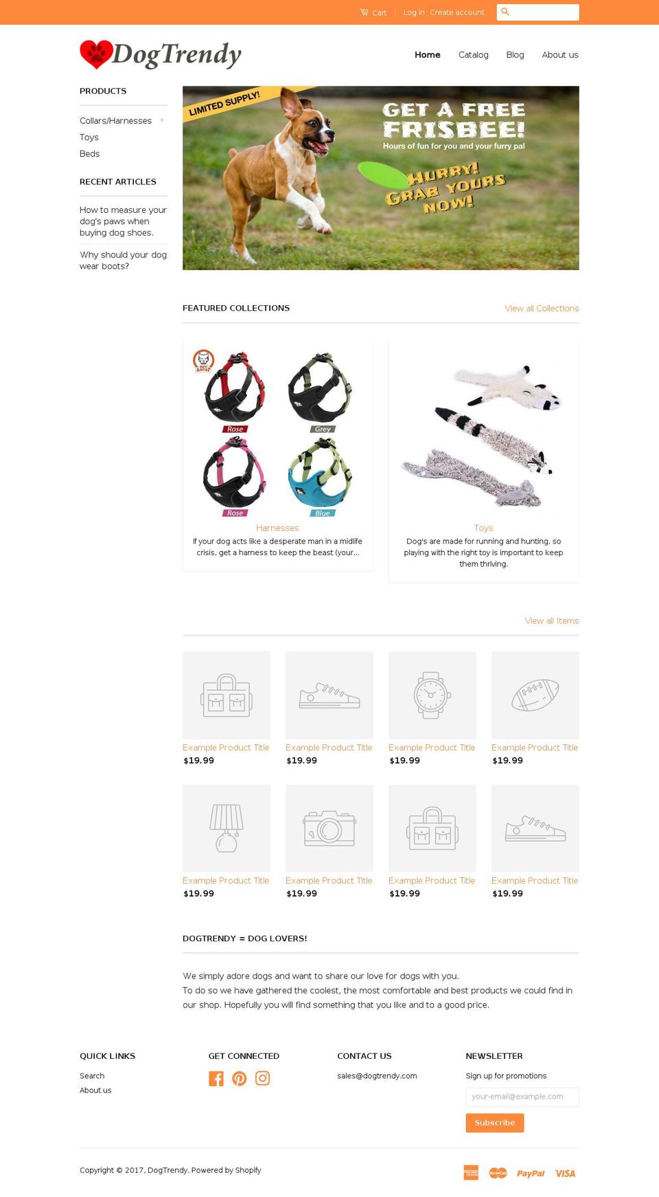 dogtrendy.com shopify website screenshot