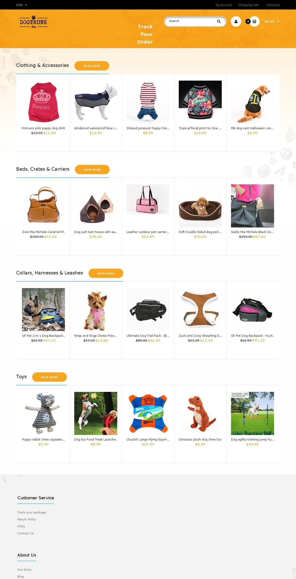 dogtrunk.com — Shopify storefront screenshot