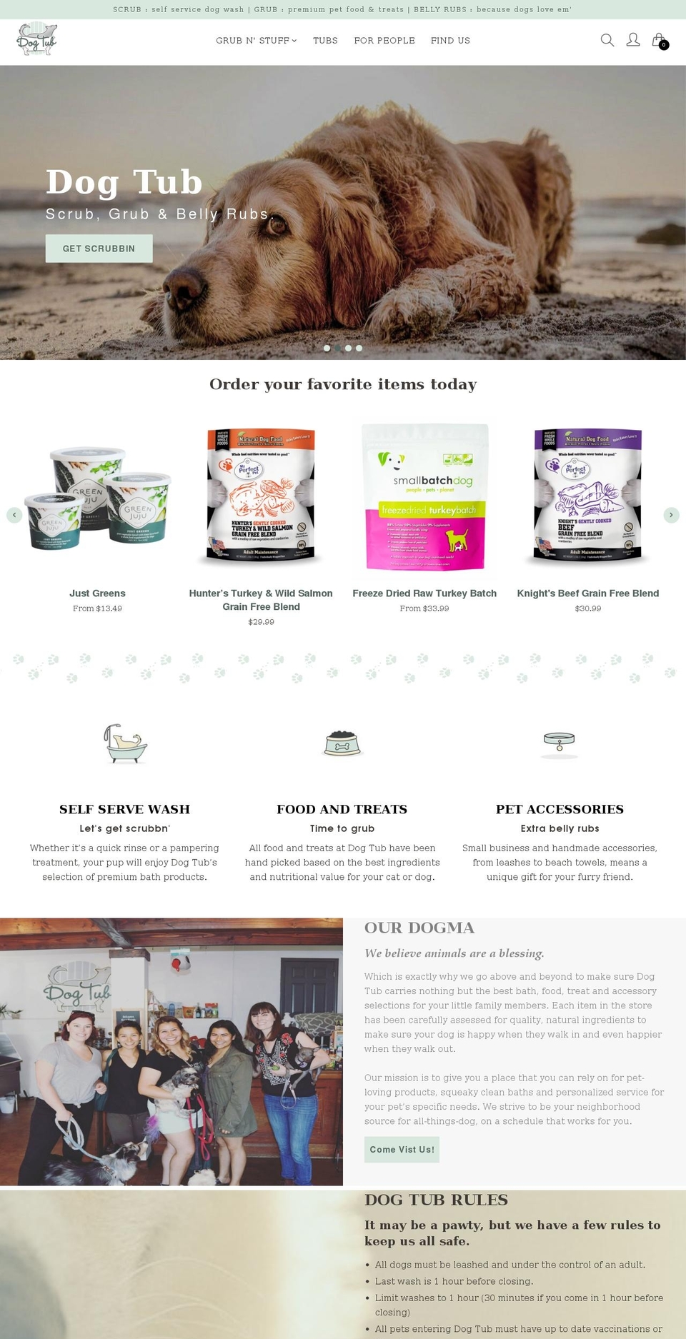 dogtub Shopify theme site example dogtub.com
