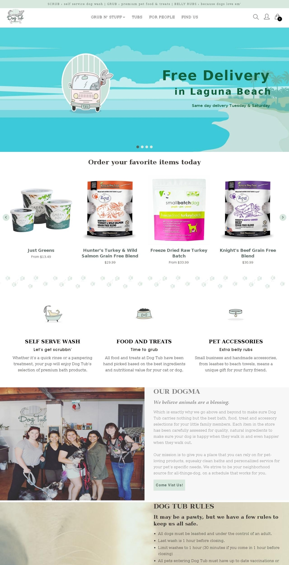 dogtub Shopify theme site example dogtublb.com
