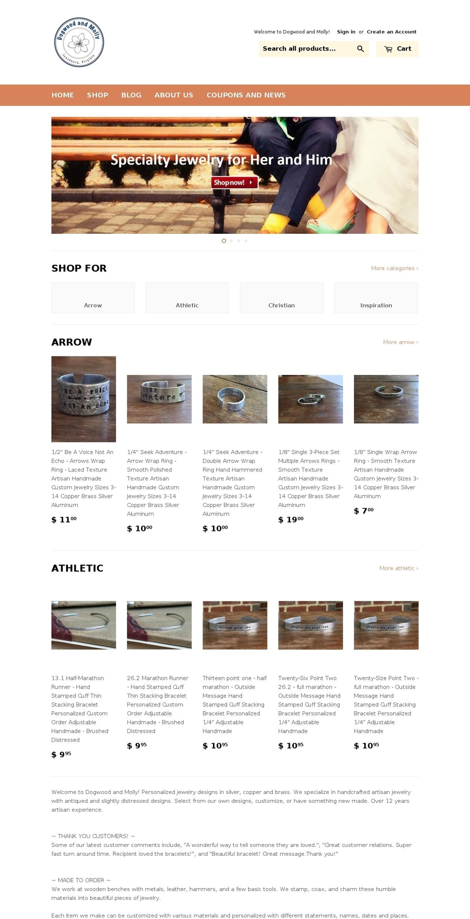 dogwoodandmolly.com shopify website screenshot