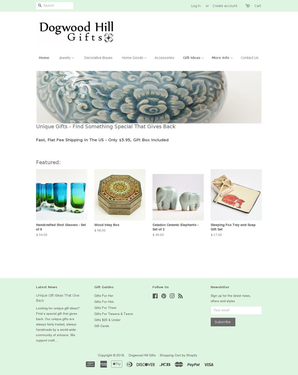 dogwoodboxes.com — Shopify storefront screenshot