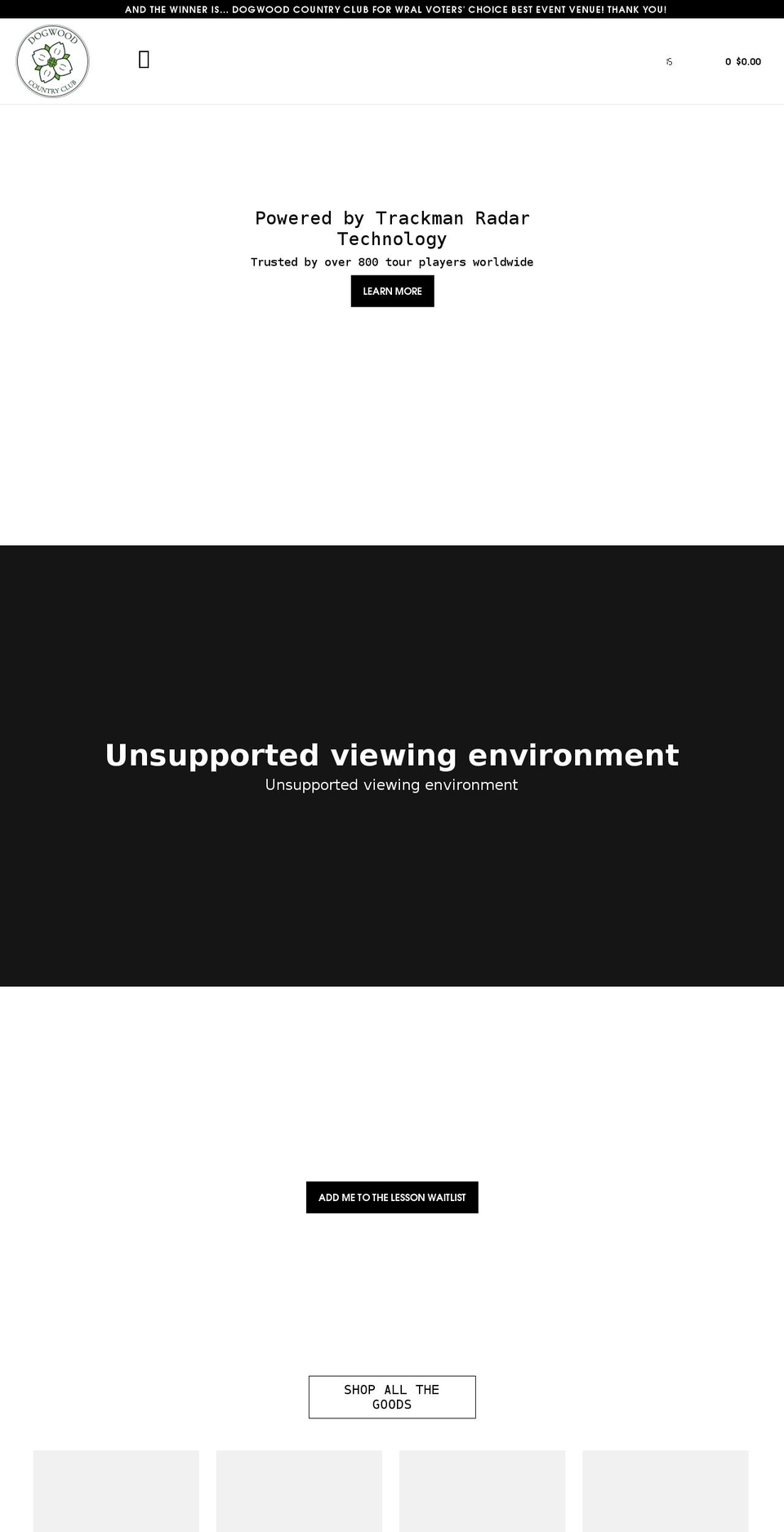 dogwoodcountryclub.com — Shopify storefront screenshot